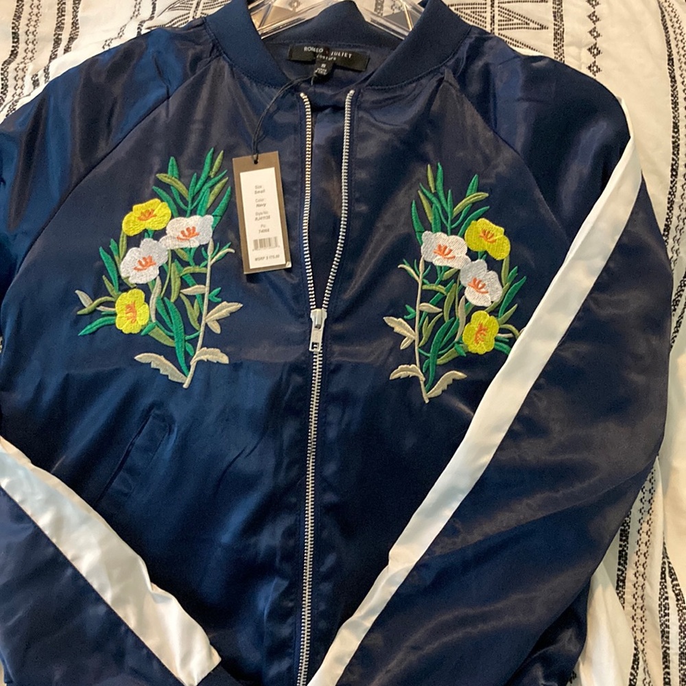 Romeo and Juliet couture embroidered track jacket